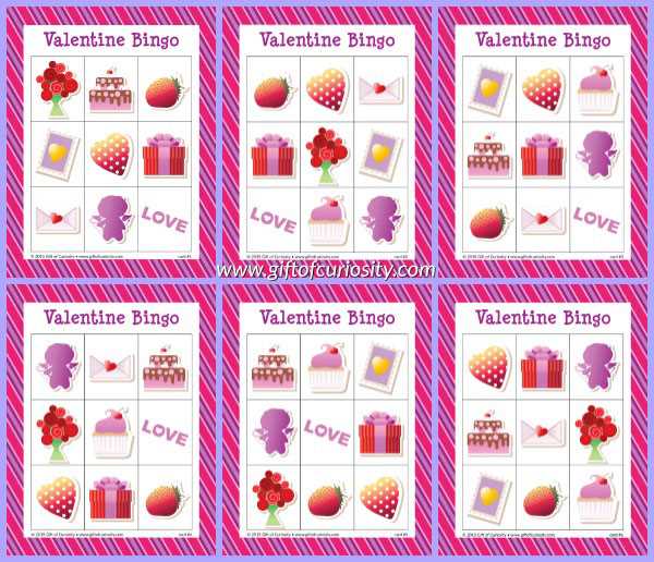 valentine bingo game printable