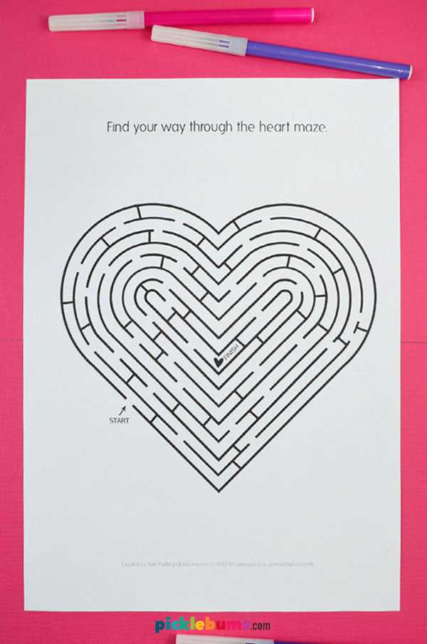 valentine mazes free printable