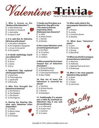 valentines day trivia questions and answers printable