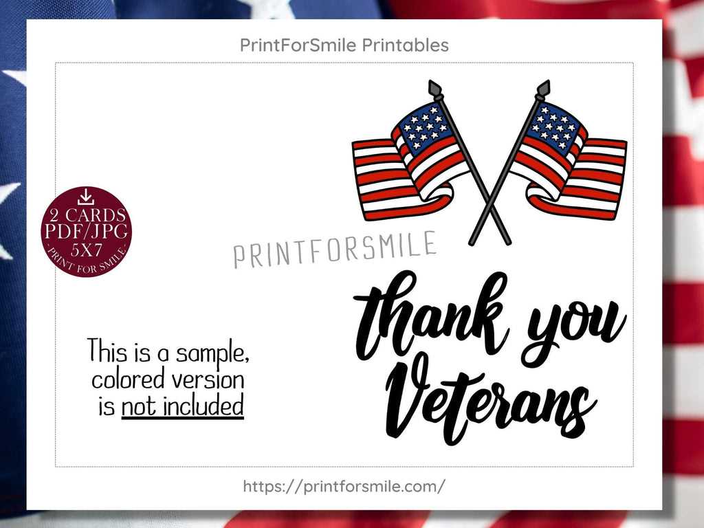 veterans day card printable