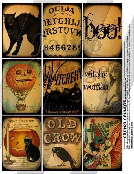 vintage halloween printables free