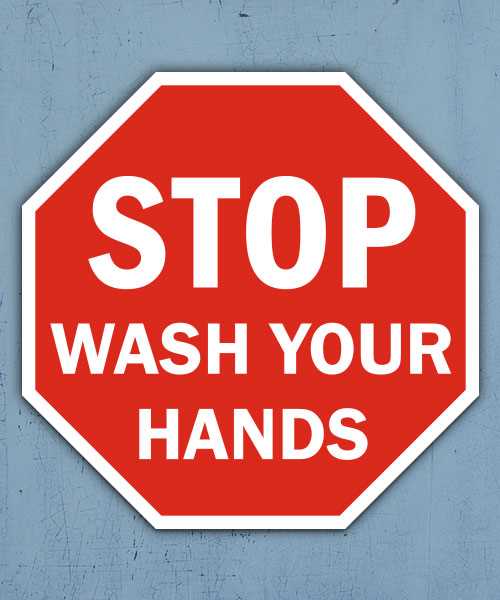 wash hands sign printable