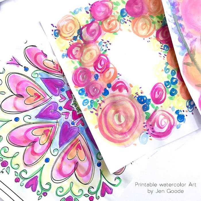 watercolor printable art