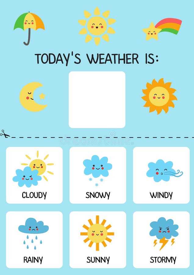 weather chart printables for preschool