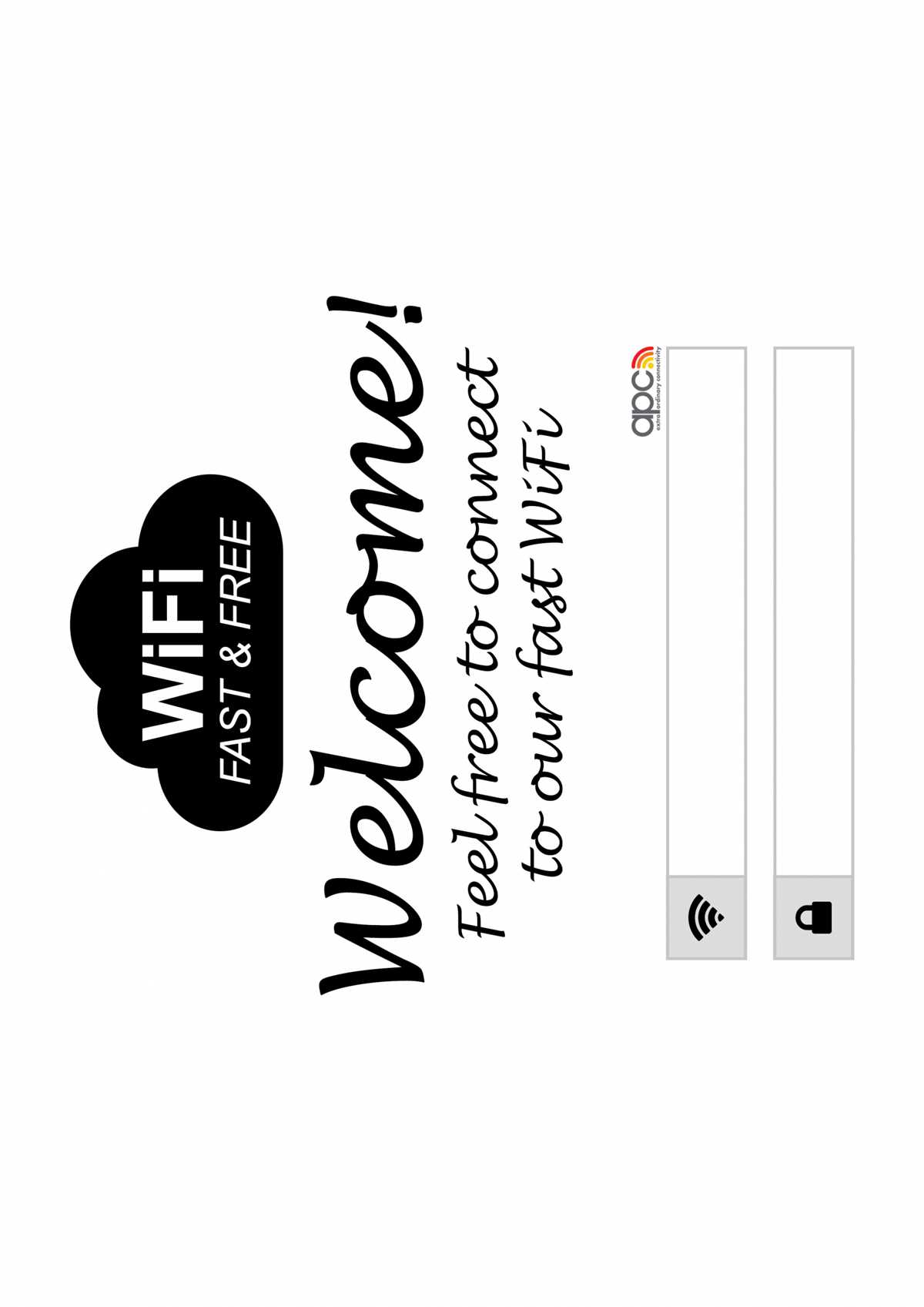 wifi password printable sign
