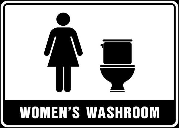 womens restroom sign printable