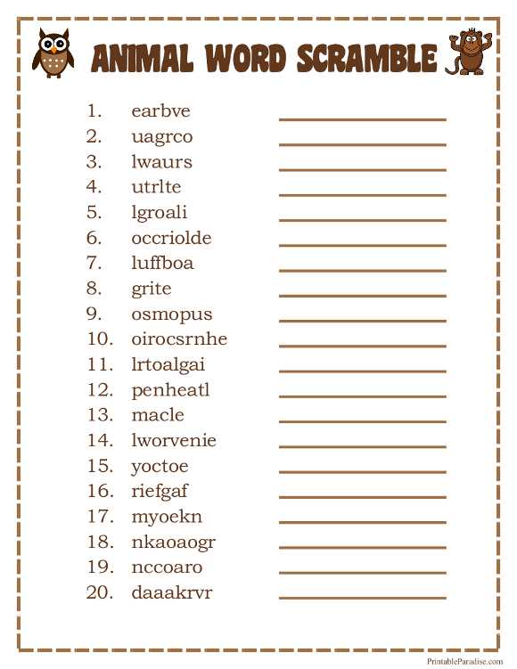 word games printable free