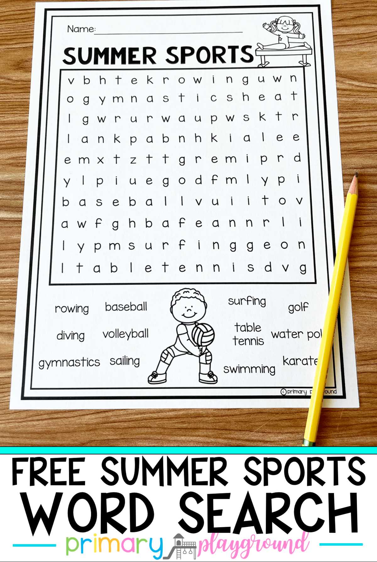 word search sports printable