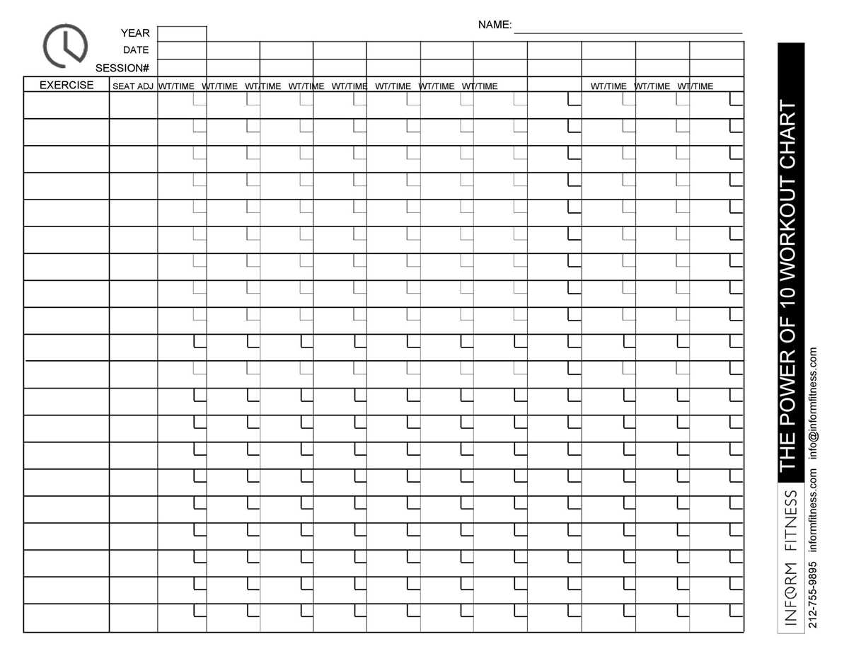 workout sheets printable