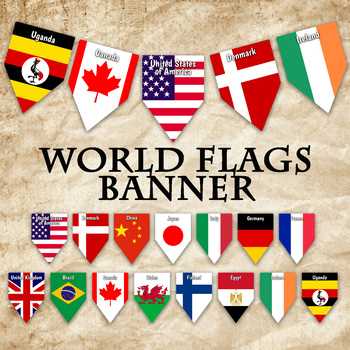 world flags free printable