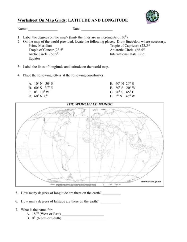 world map latitude and longitude printable