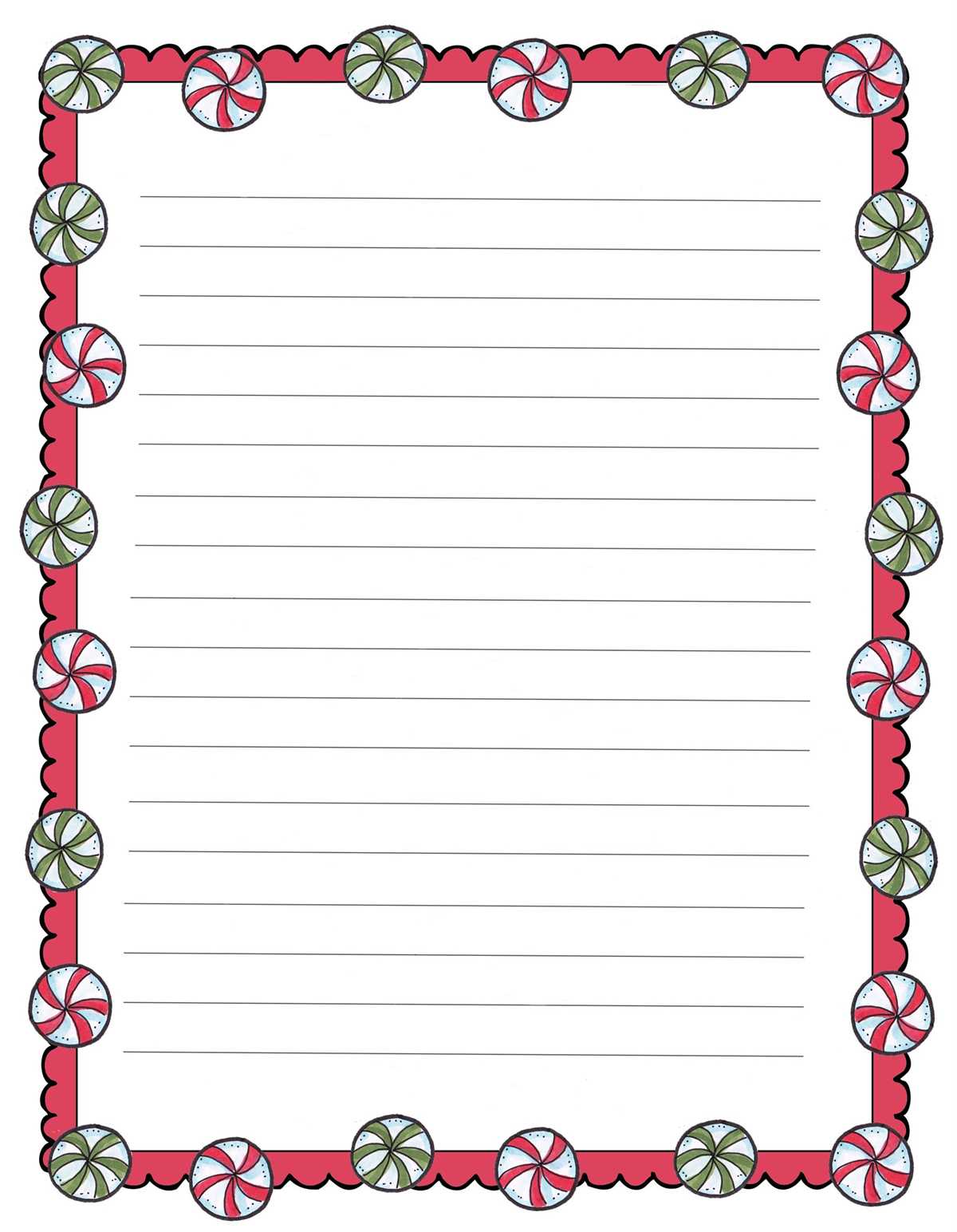 xmas stationery printable