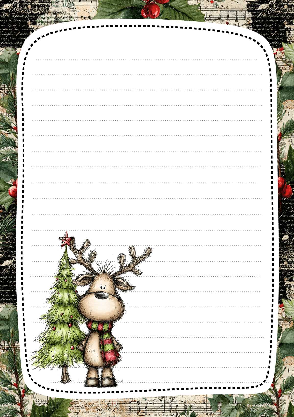 xmas stationery printable