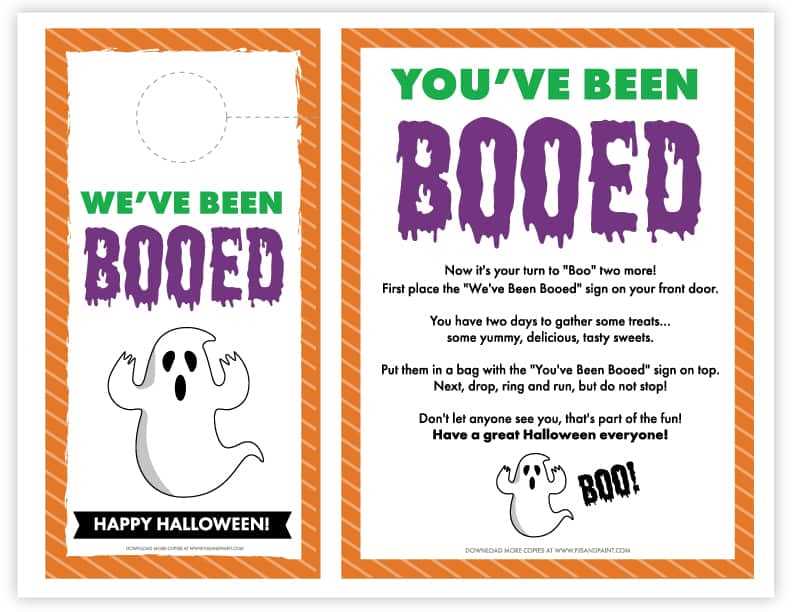you been booed printables