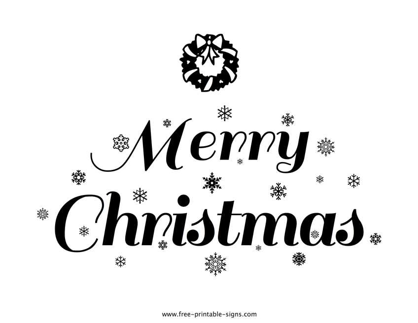 free christmas sign printables