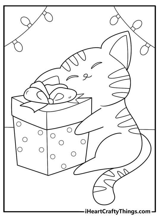 realistic cat coloring pages printable