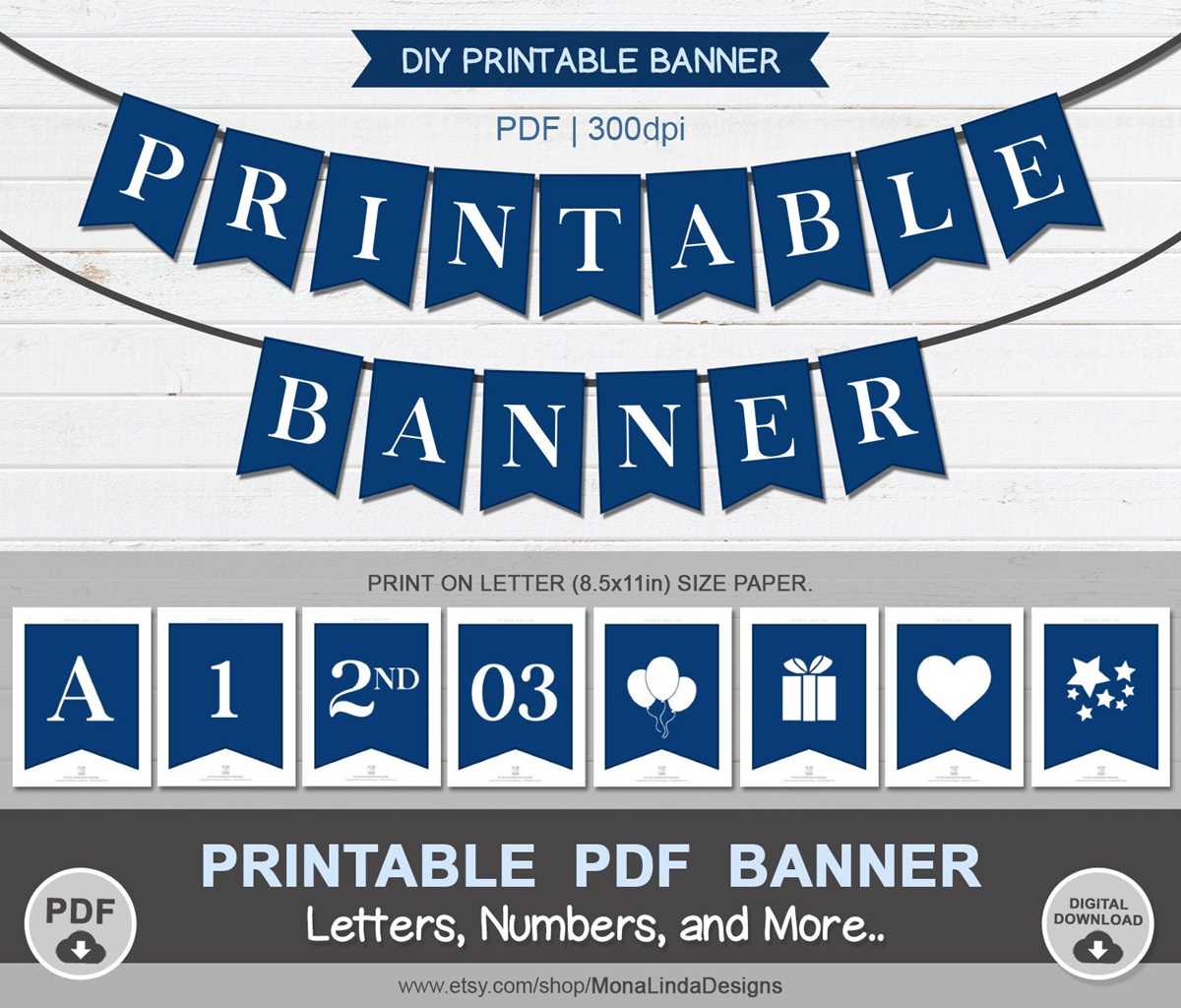 letter banner printable