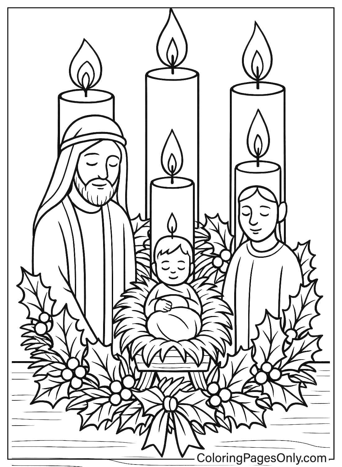 advent wreath printable