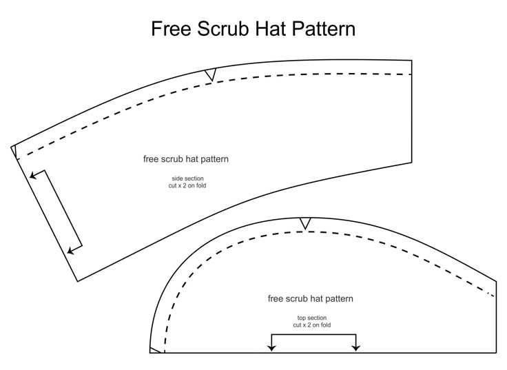 printable scrub cap pattern
