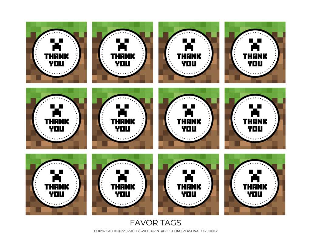 free minecraft printables food labels