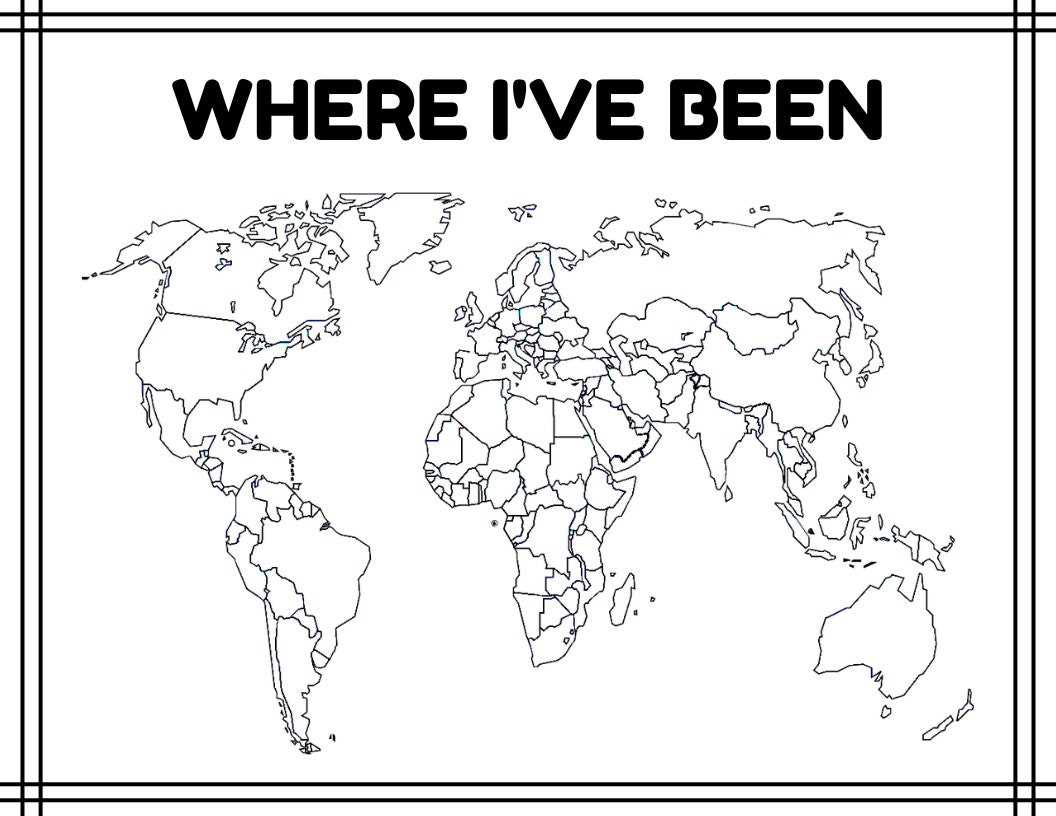 printable world map coloring page with countries labeled
