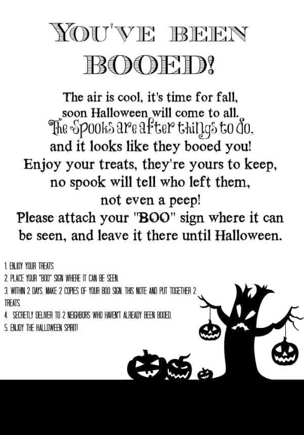 youve been booed free printable black and white