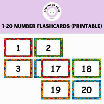 printable number flashcards