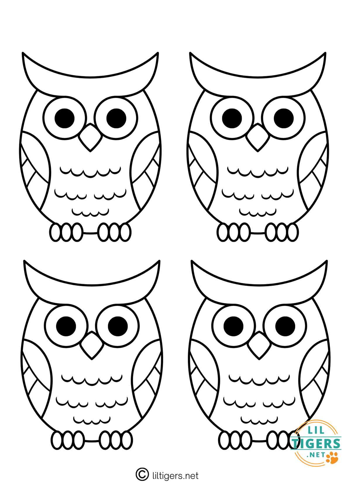 free owl printable template