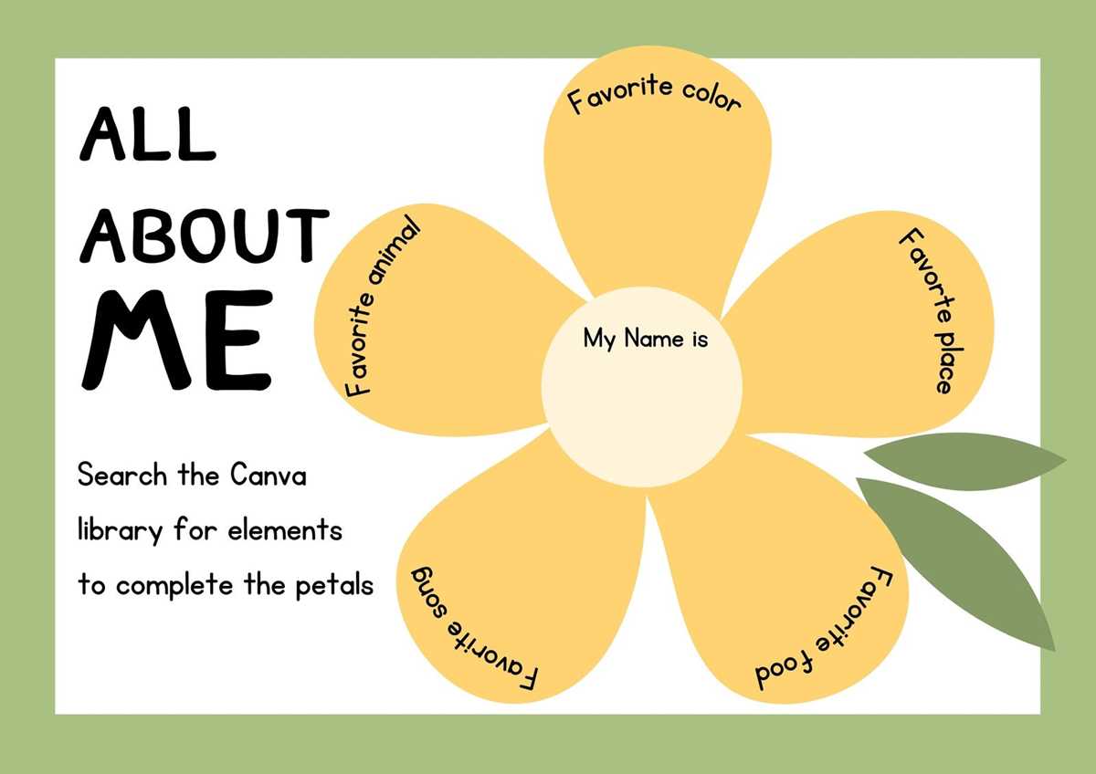 all about me poster preschool free printable