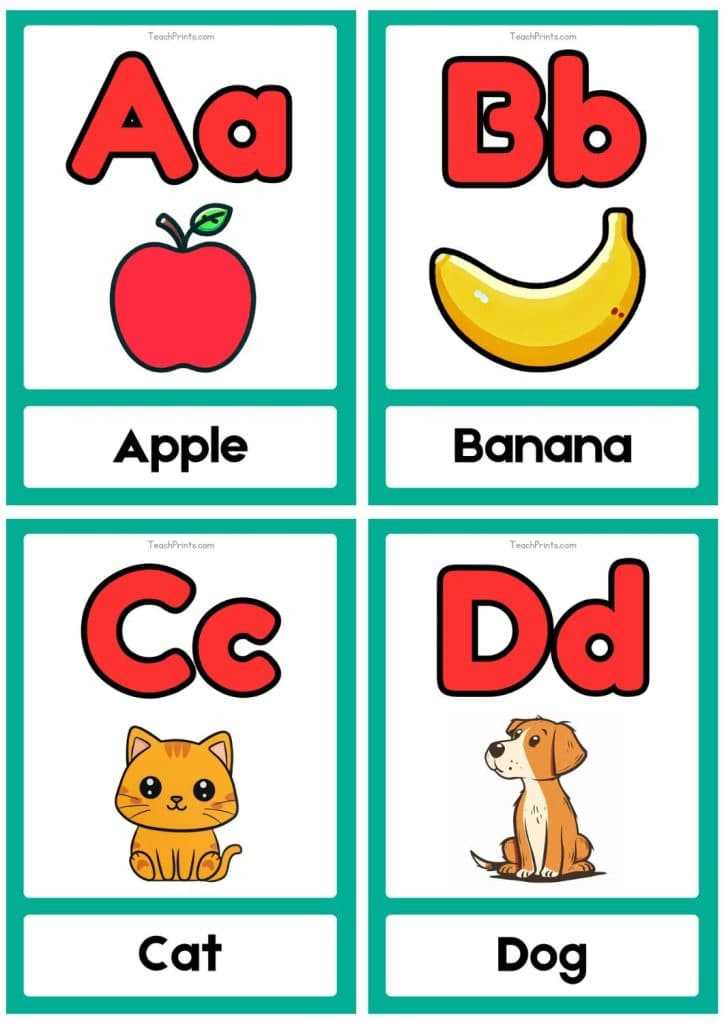 alphabet cards printable
