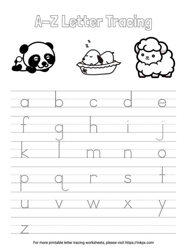 alphabet tracing printables