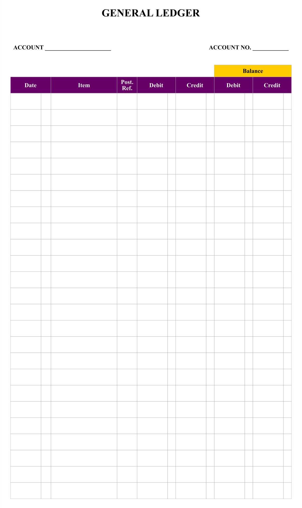 printable ledger sheet