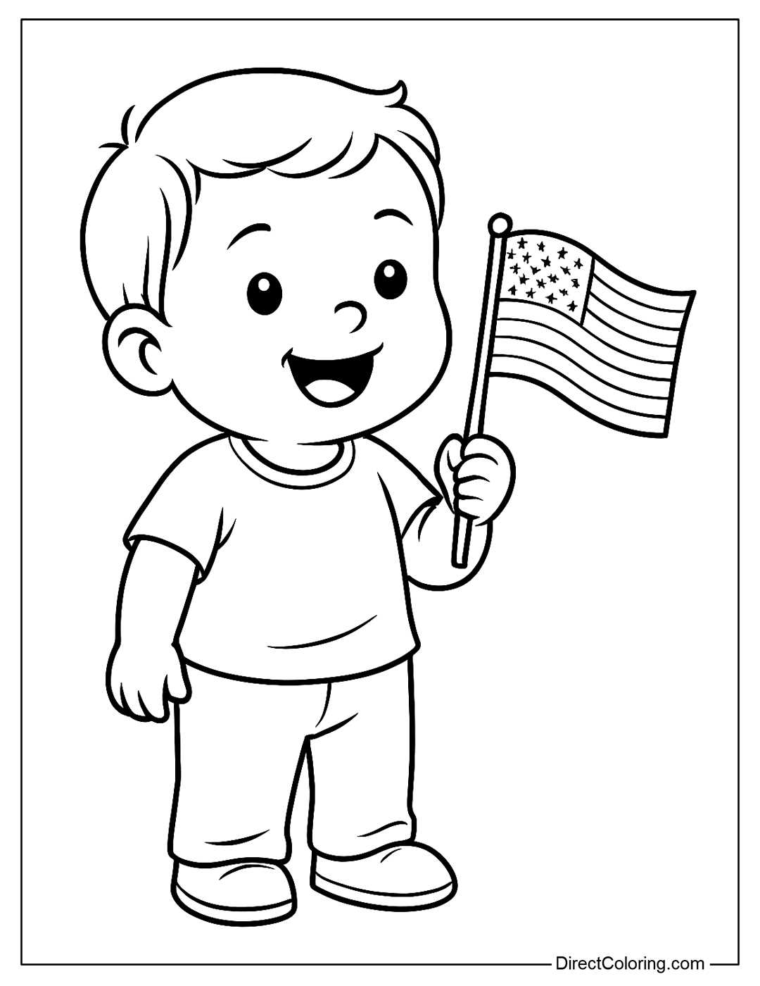 american flag coloring page free printable
