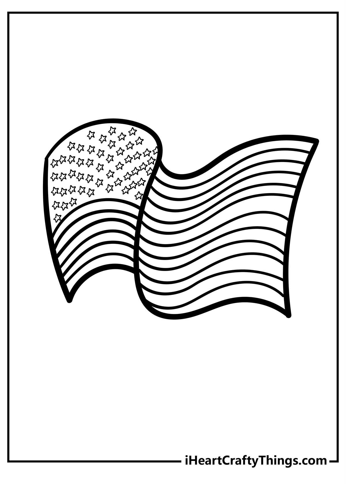 american flag coloring page free printable