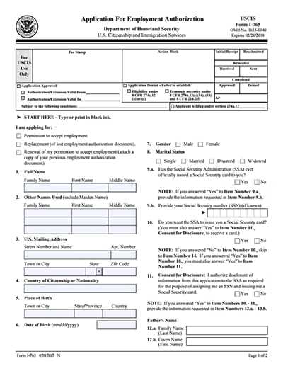 application for employment free printables