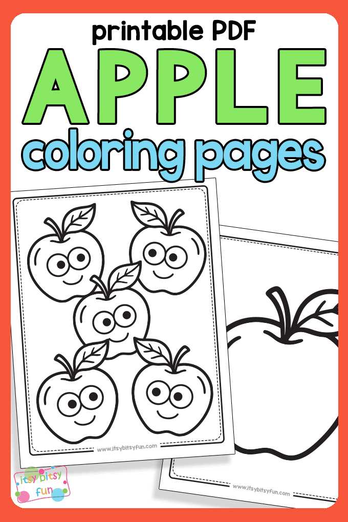 apple coloring page printable