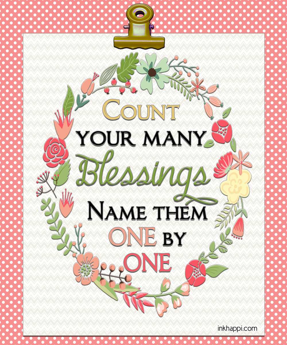 count your blessings printable