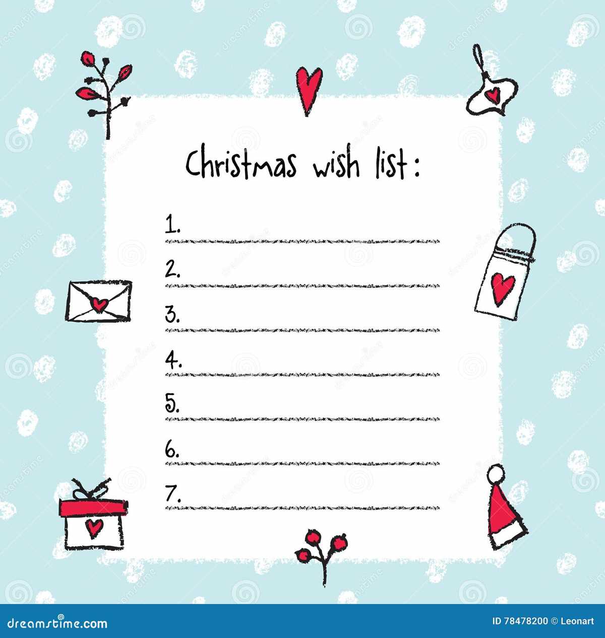 christmas wishlist template free printable