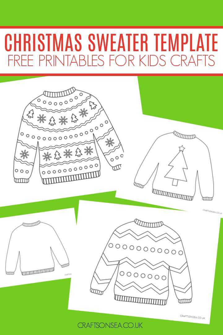 printable blank sweater template