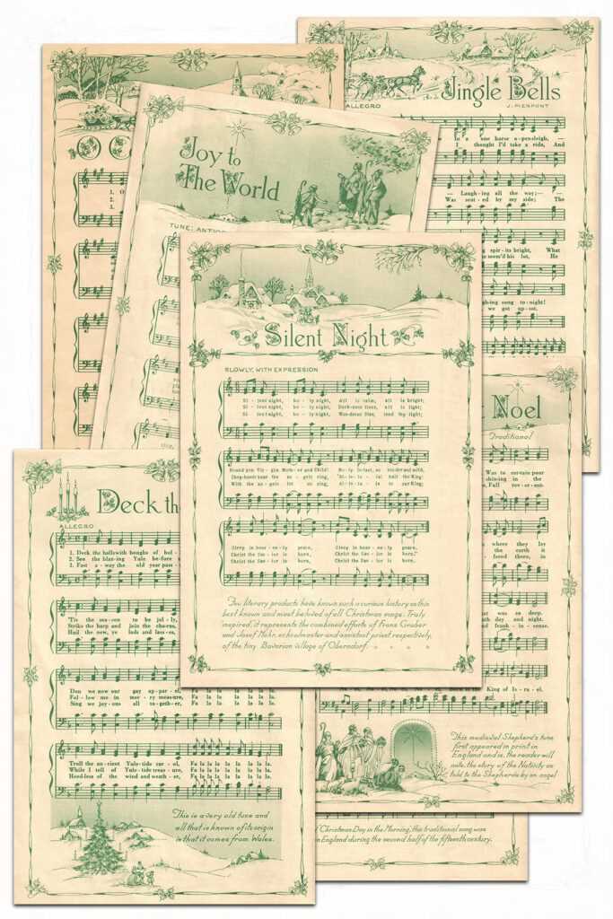 old free printable vintage christmas sheet music