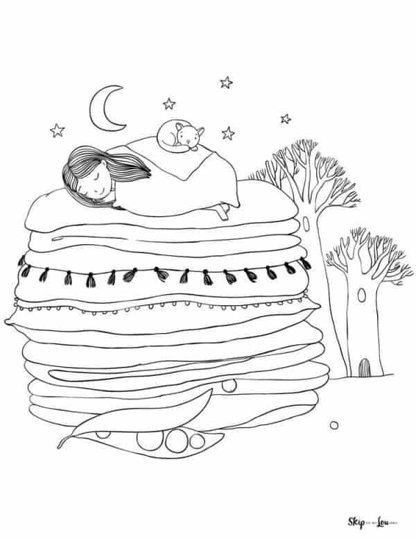 free printable princess coloring page