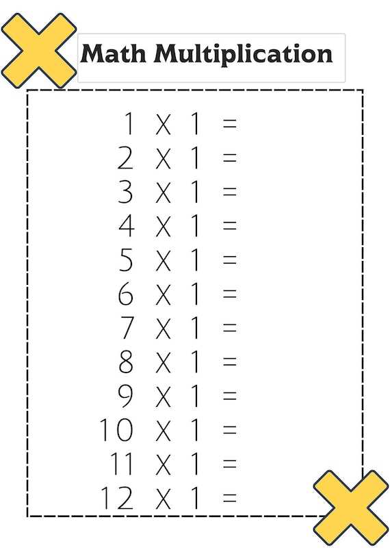 free printable worksheets multiplication