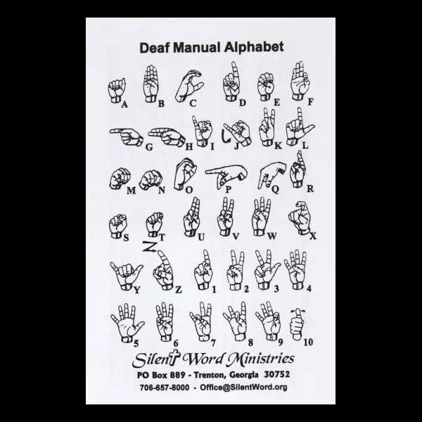 asl alphabet printable chart