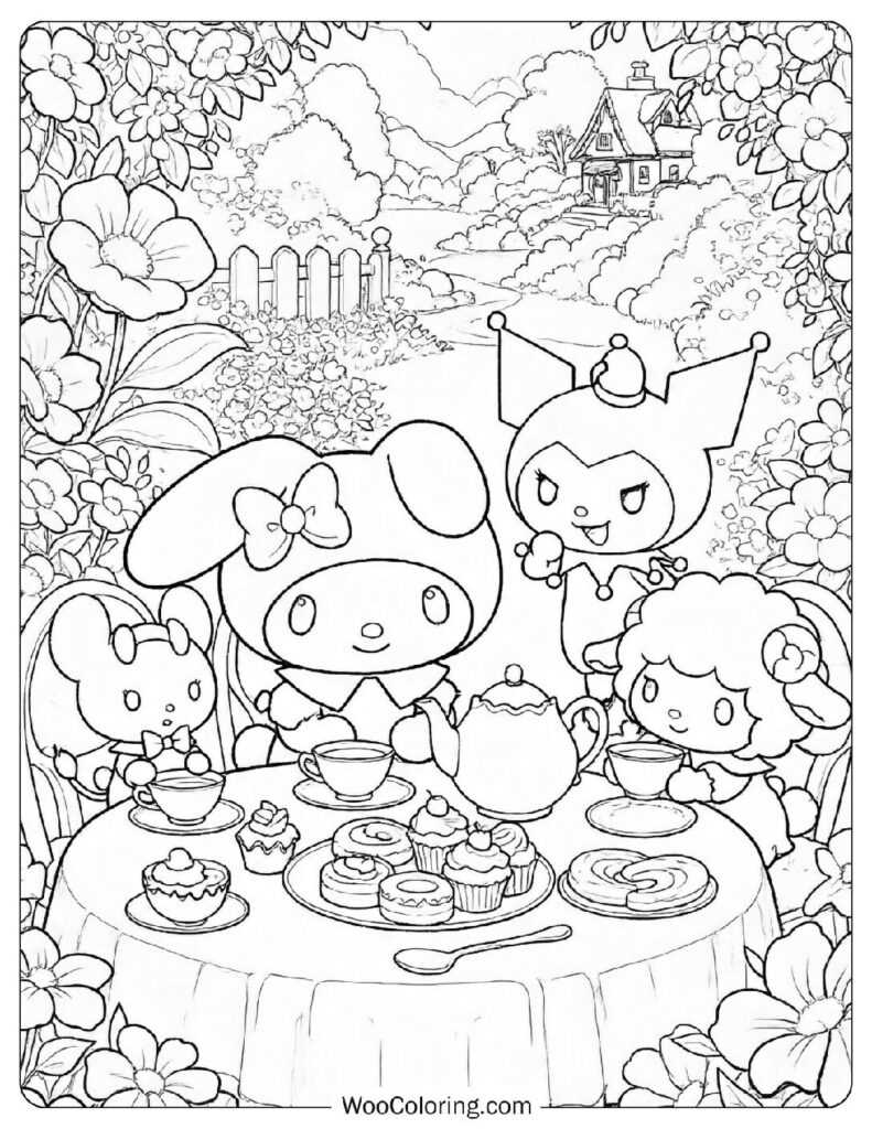 my melody printable coloring pages