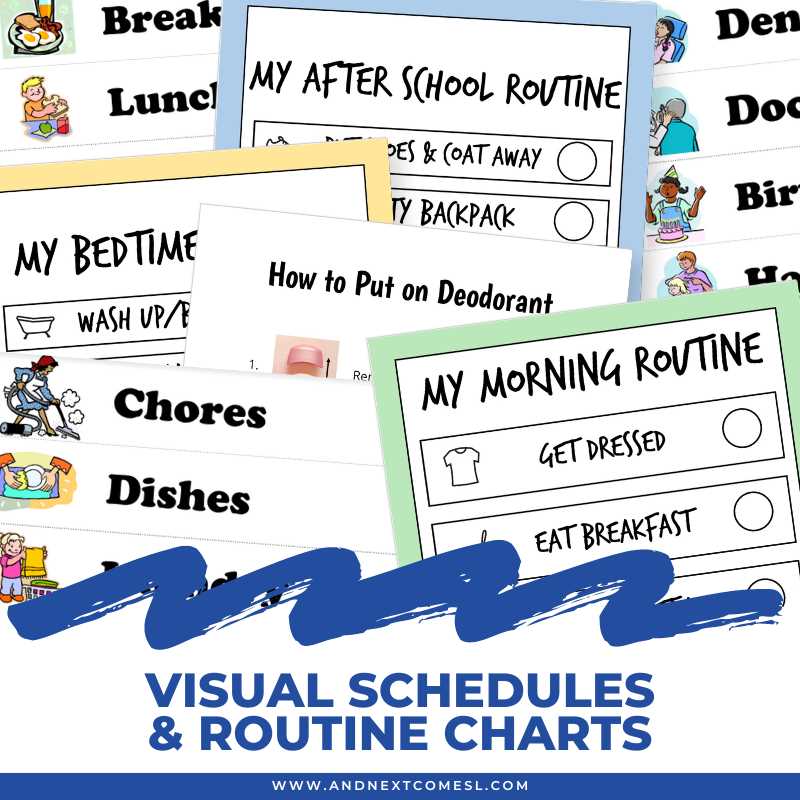 autism visual schedule printables free