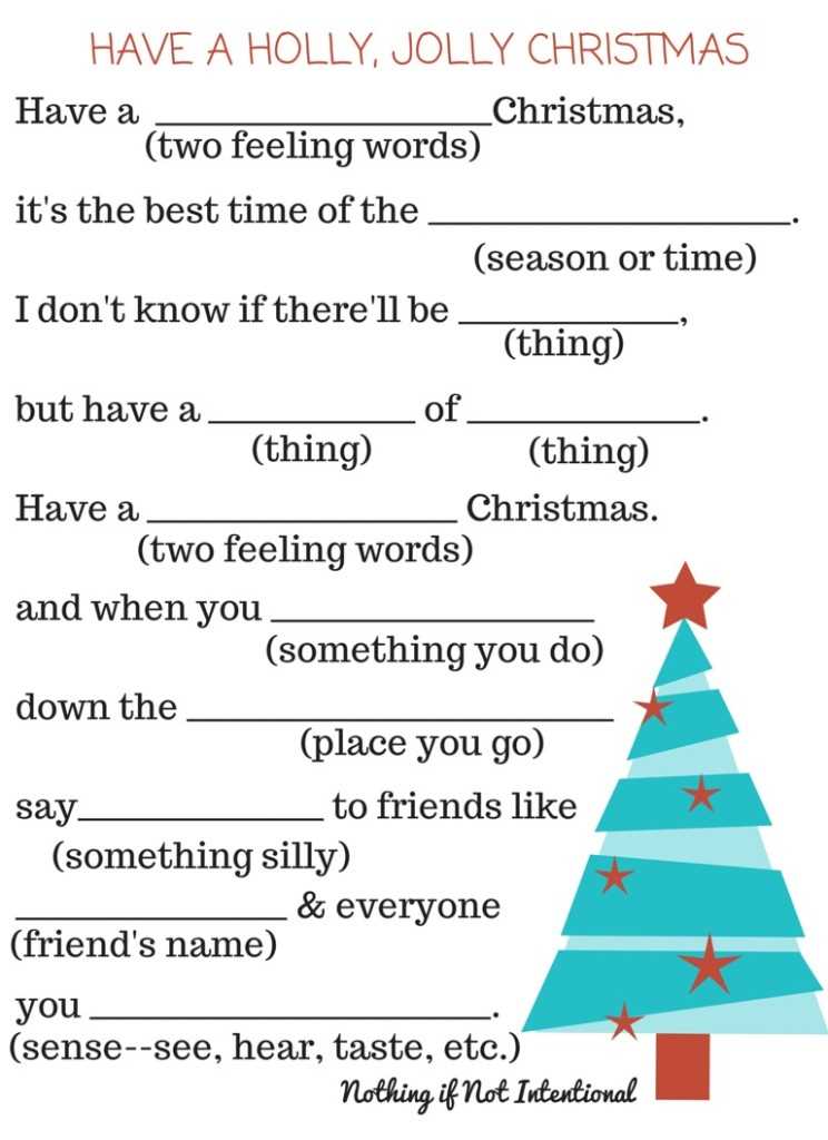 christmas mad libs printable free