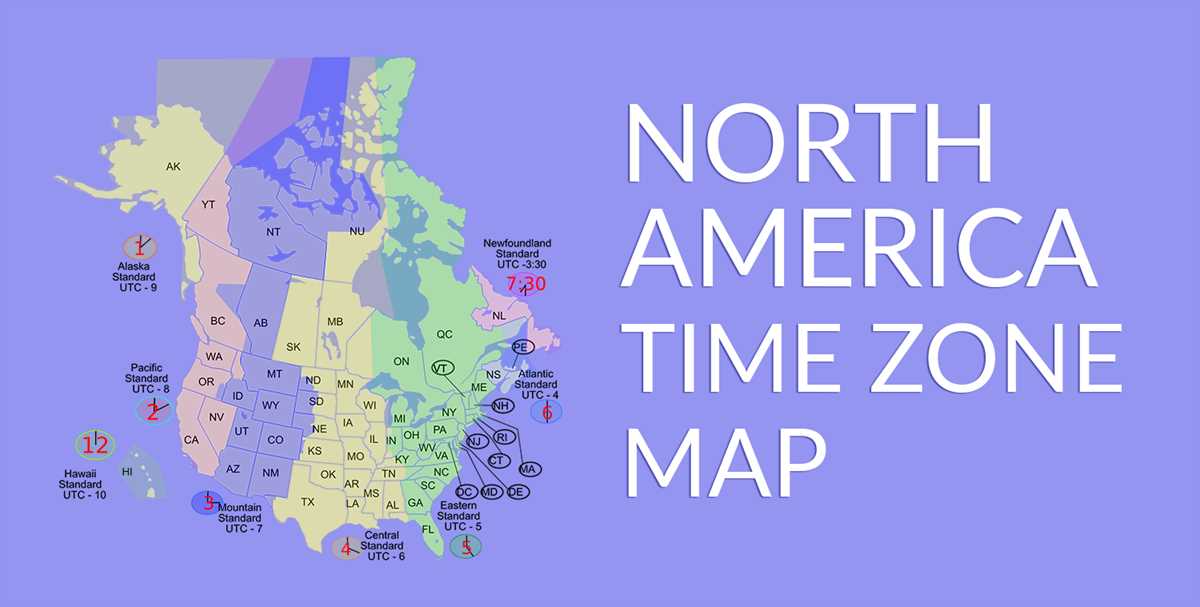 map of time zones usa printable