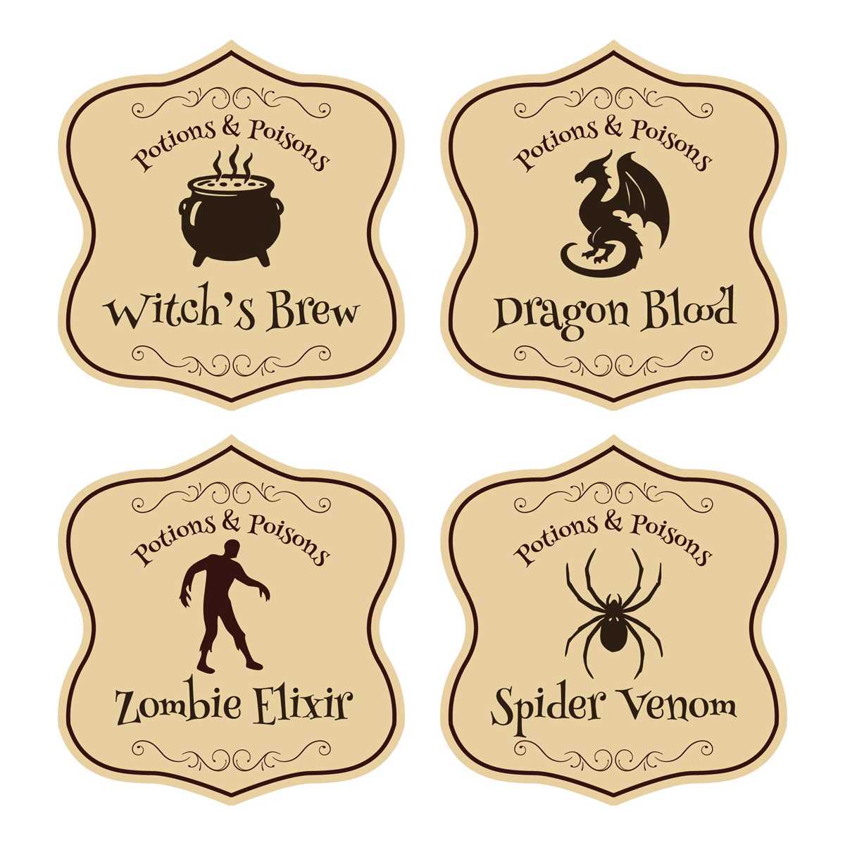 potion bottle labels printable