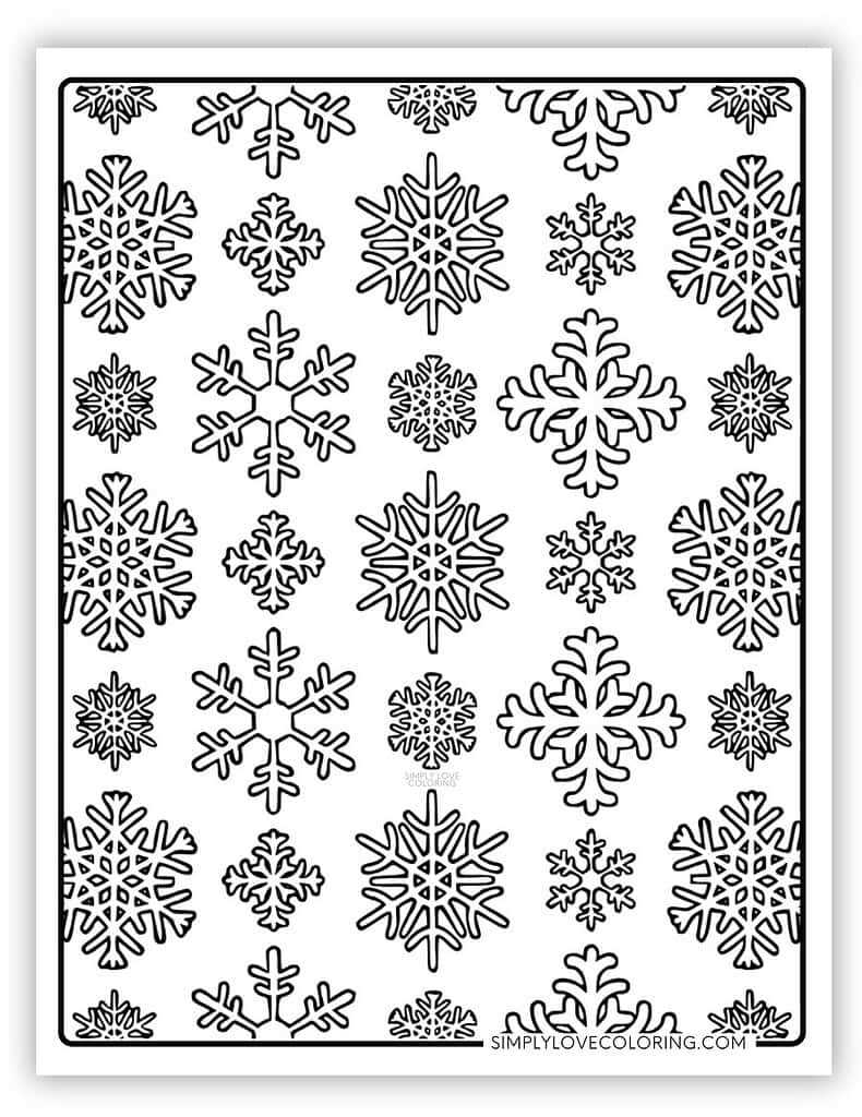 snowflakes coloring pages free printable