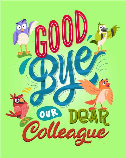 farewell cards for colleagues printable